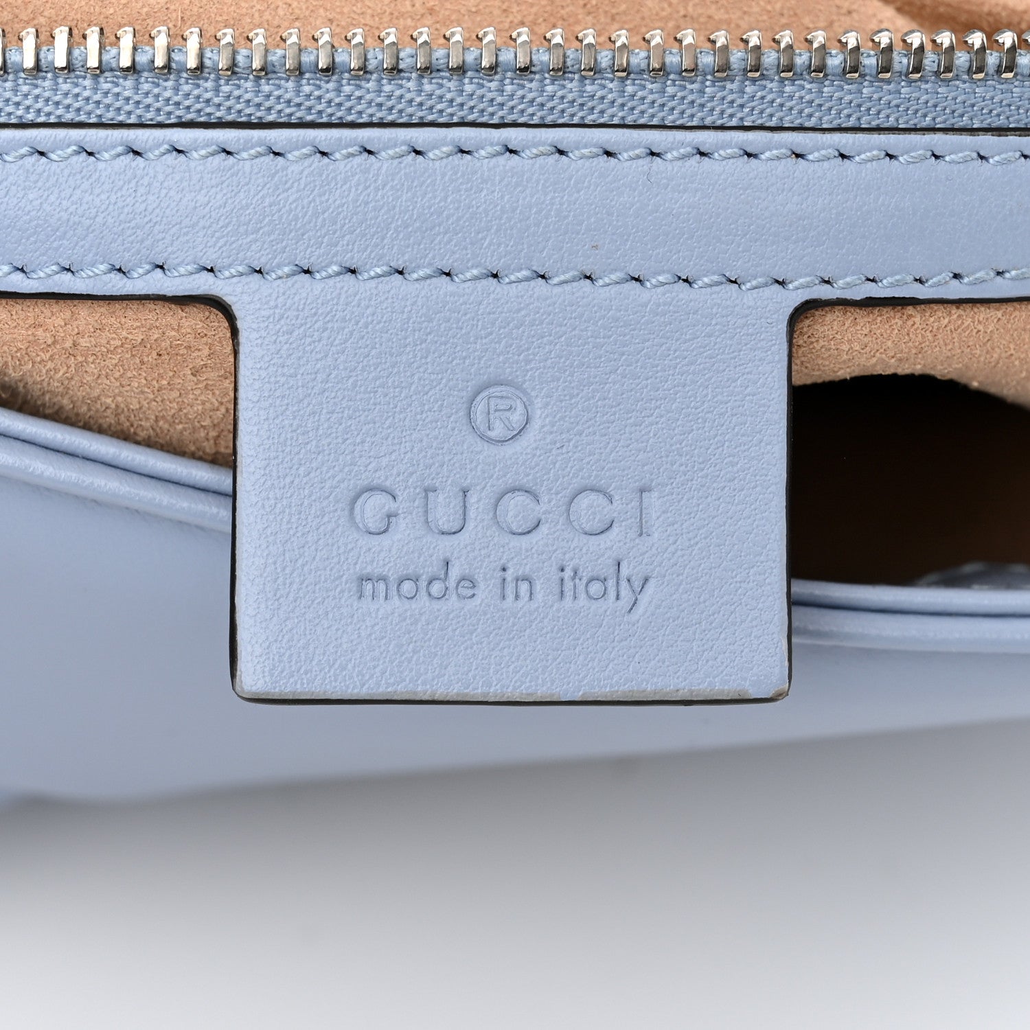Gucci Calfskin Matelasse Small GG Marmont Shoulder Bag Porcelain Light Blue 6 of 12