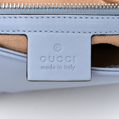 Gucci Calfskin Matelasse Small GG Marmont Shoulder Bag Porcelain Light Blue 6 of 12