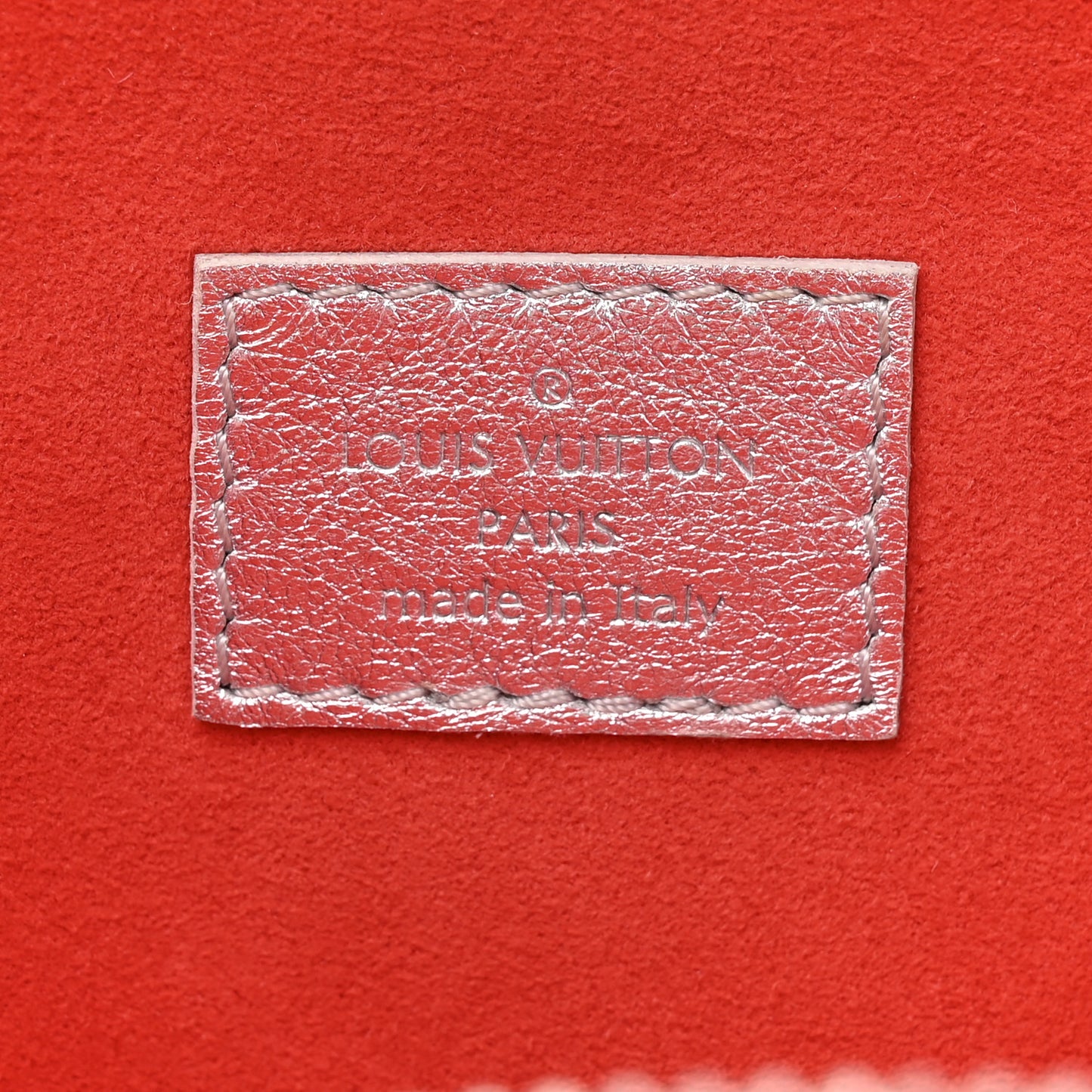 Metallic Lambskin Embossed Monogram Coussin PM Silver