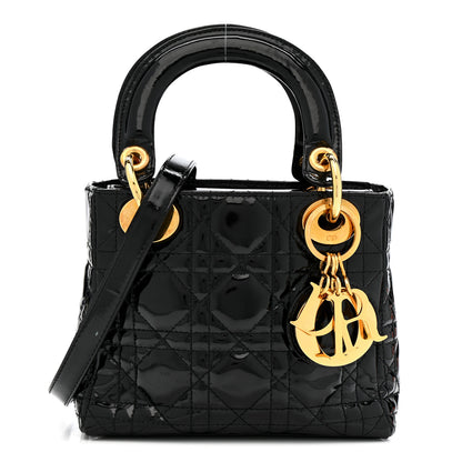 Christian Dior Patent Cannage Mini Lady Dior Black 1 of 10