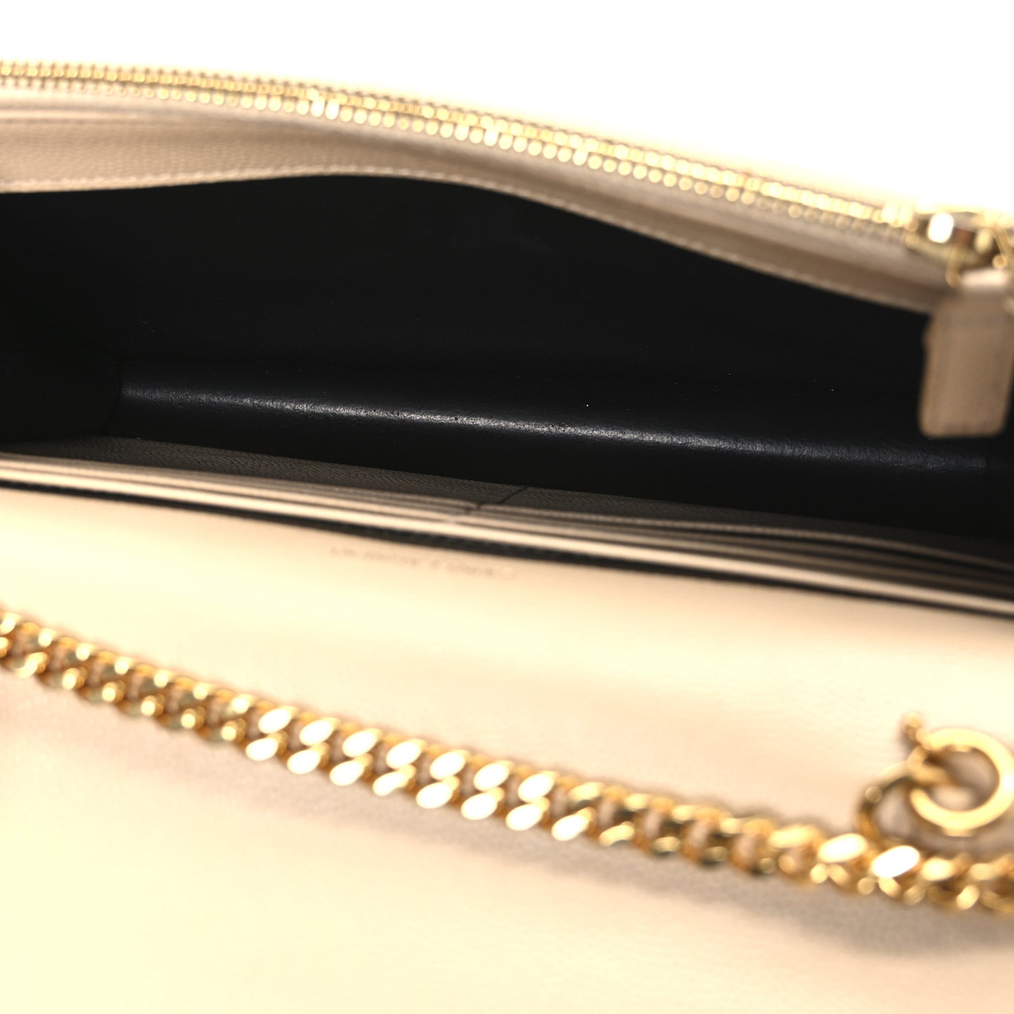 Grain De Poudre Matelasse Chevron Monogram Envelope Chain Wallet Nude Powder