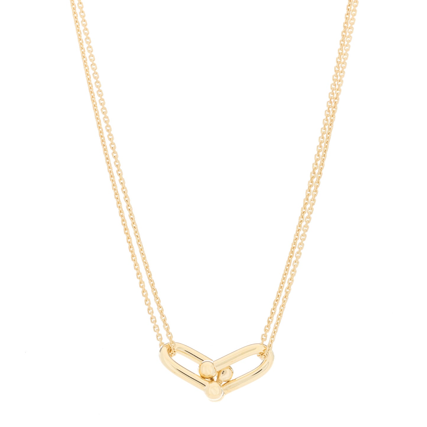18K Yellow Gold HardWear Double Link Pendant Necklace