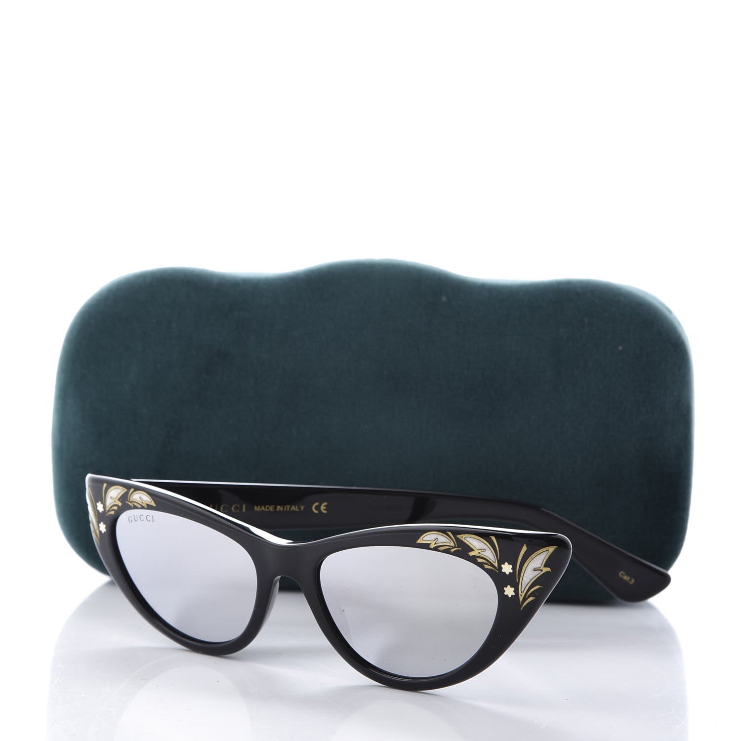 Gucci Acetate Cat Eye GG0089S Sunglasses Black 10 of 10