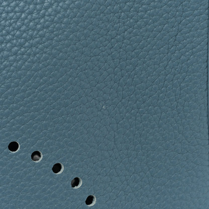 Hermes Taurillon Clemence Evelyne PM Blue Jean 10 of 10