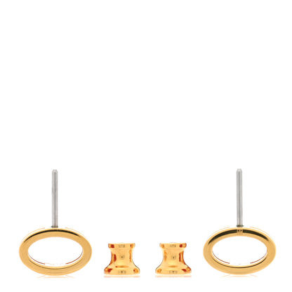 Hermes Gold Lacquered Pop H Earrings Rouge Vif 3 of 5
