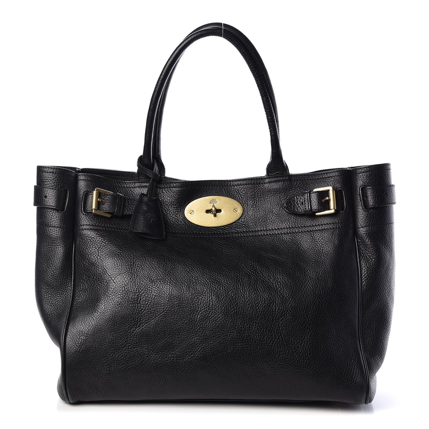 Natural Leather Bayswater Tote Black