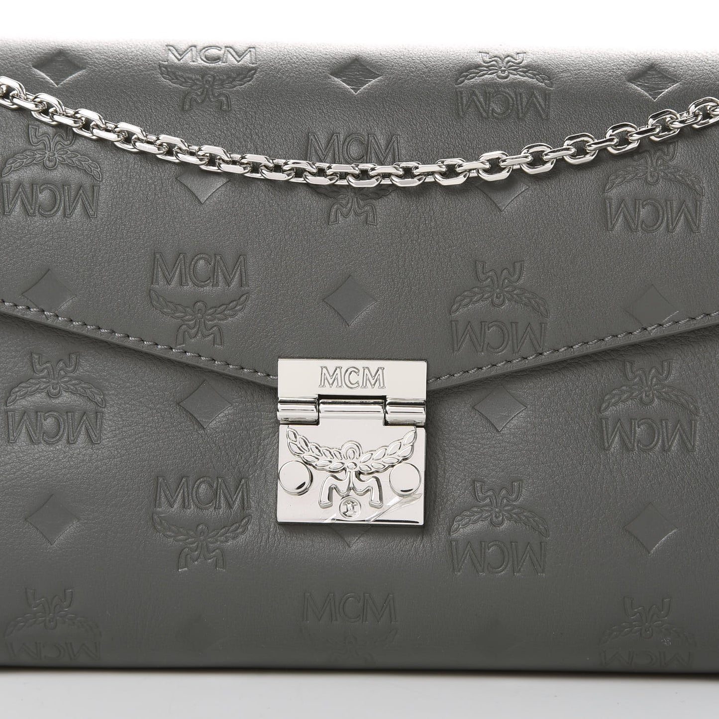 Calfskin Ottomar Monogram Medium Millie Crossbody Bag Charcoal