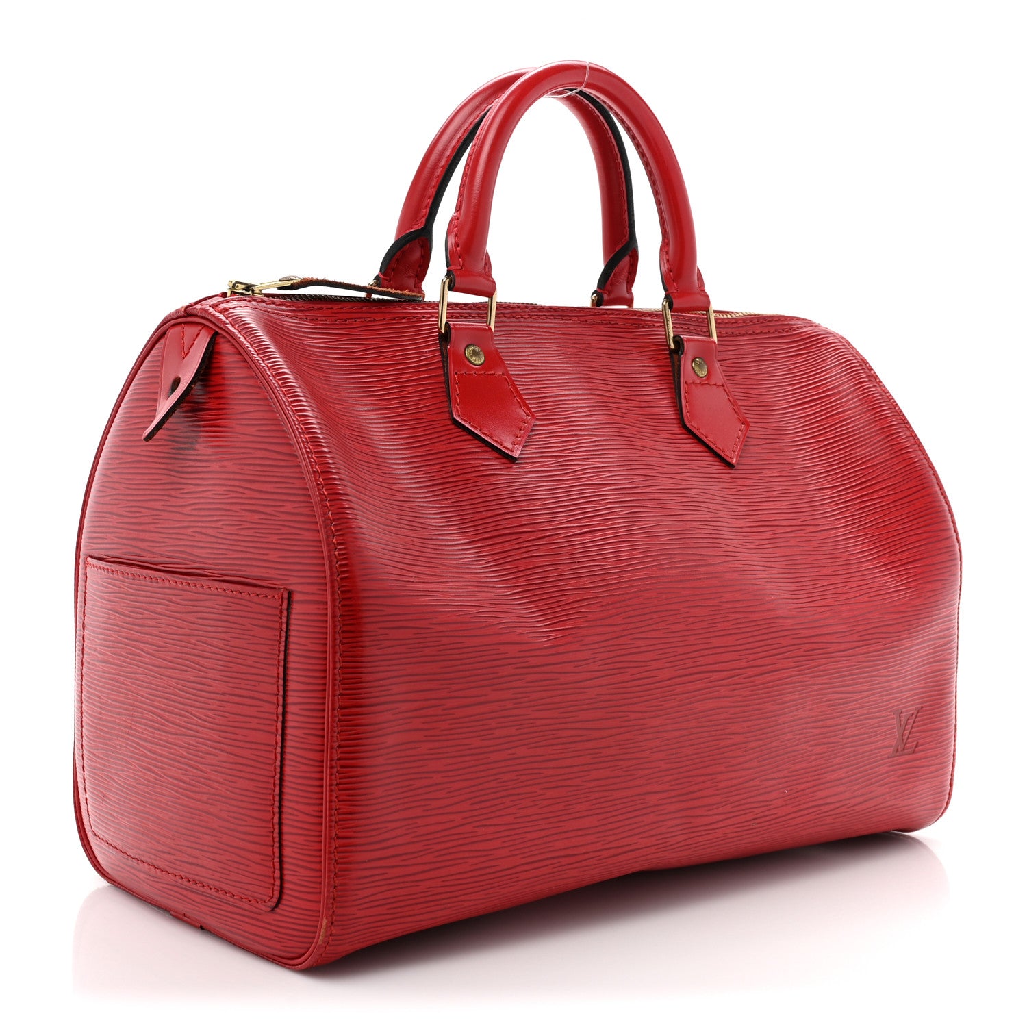 Louis Vuitton Epi Speedy 30 Castillan Red 3 of 13