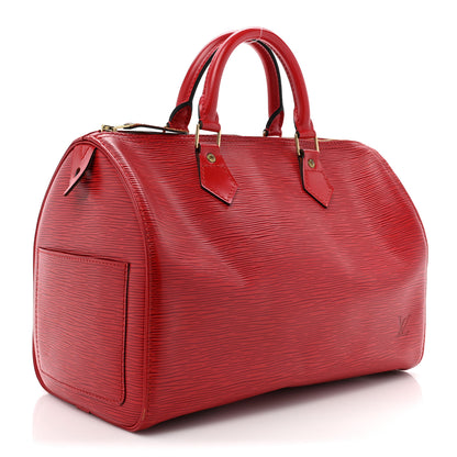 Louis Vuitton Epi Speedy 30 Castillan Red 3 of 13