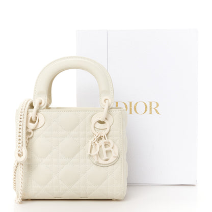 Christian Dior Ultra Matte Calfskin Cannage Mini Lady Dior Latte 12 of 12
