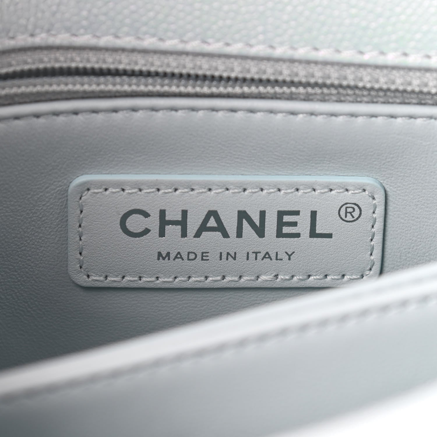 Chanel Iridescent Caviar Quilted Mini Coco Handle Flap Light Blue 6 of 9