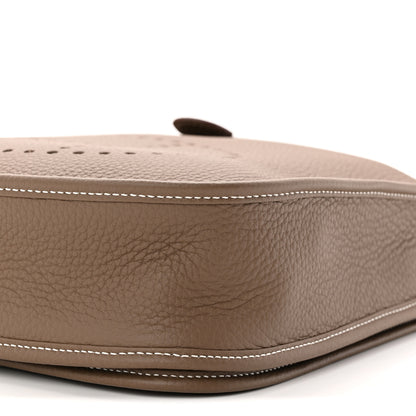 Hermes Taurillon Clemence Evelyne III PM Etoupe 10 of 12