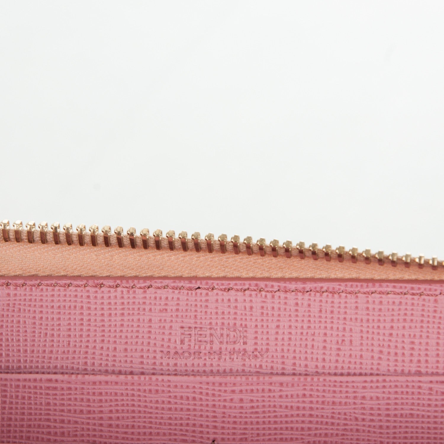 Fendi Vitello Elite QuTweet Studded Zip Around Wallet Pink 6 of 8