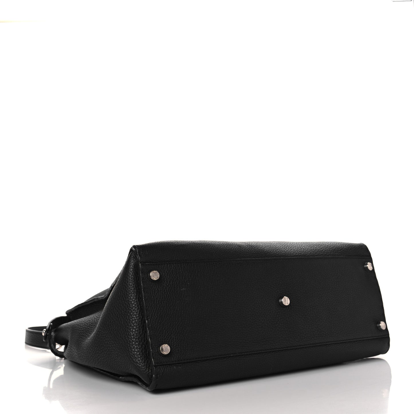 Cuoio Romano Selleria Monster Eyes Inlay Large Mens Peekaboo Iconic Essential Satchel Black Sunflower