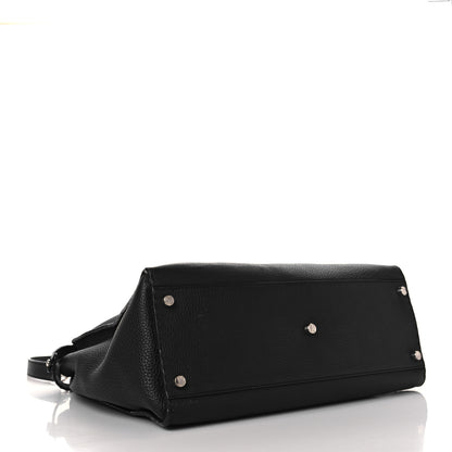 Fendi Cuoio Romano Selleria Monster Eyes Inlay Large Mens Peekaboo Iconic Essential Satchel Black Sunflower 5 of 11