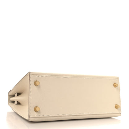 Hermes Epsom Kelly Sellier 25 Craie 4 of 11