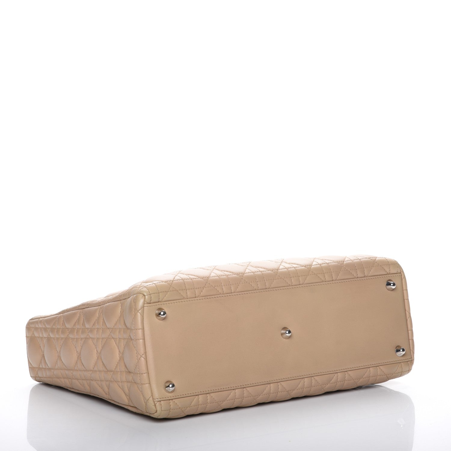 Christian Dior Lambskin Cannage Large Lady Dior Beige 5 of 8