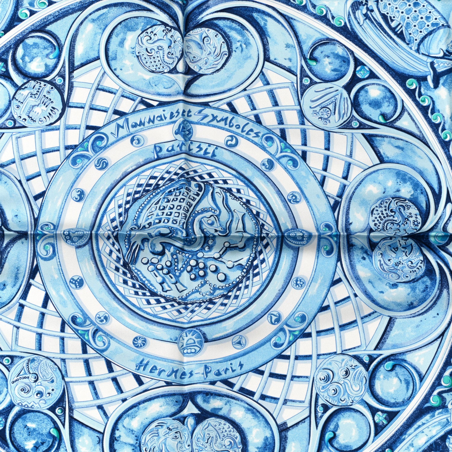 Hermes Silk Monnaies Et Symboles De Parisii Scarf 90 2 of 4