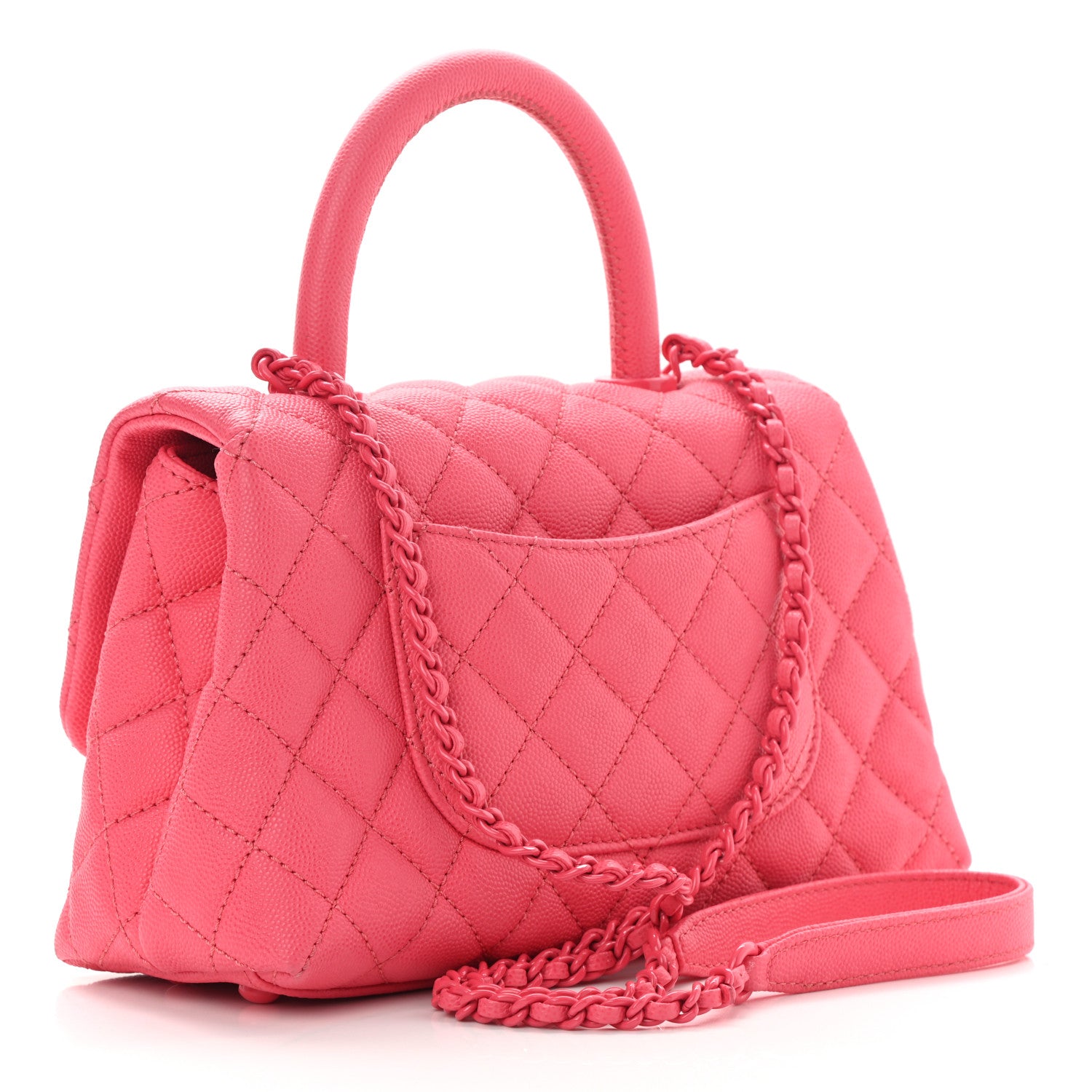 Chanel Caviar Quilted Incognito Mini Coco Handle Flap Pink 2 of 9