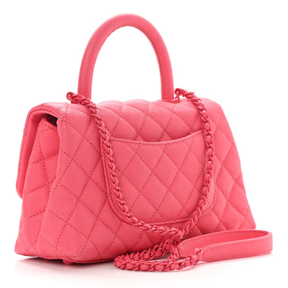 Chanel Caviar Quilted Incognito Mini Coco Handle Flap Pink 2 of 9