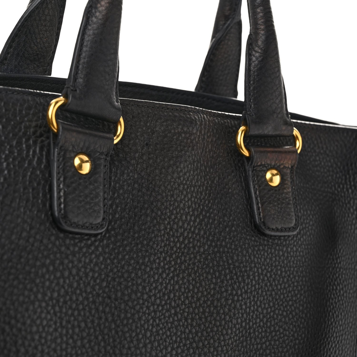 Prada Vitello Daino Shopping Tote Black 12 of 15
