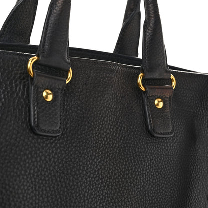 Prada Vitello Daino Shopping Tote Black 12 of 15