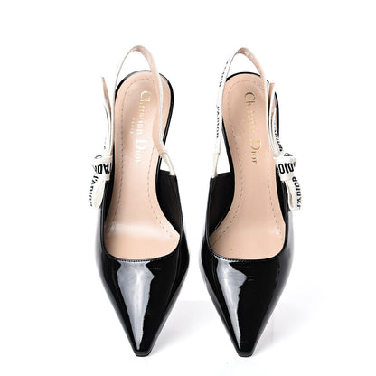 Christian Dior Patent Ribbon J'Adior Slingback 65mm Pumps 35 Black 5 of 10