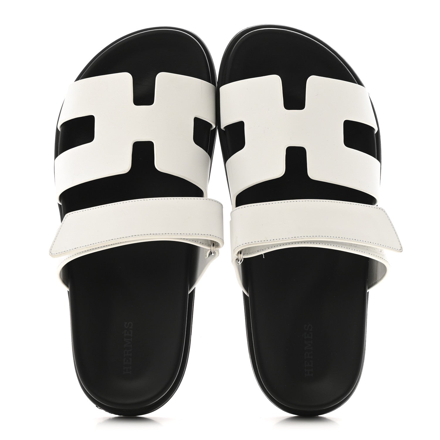 Hermes Calfskin Womens Chypre Sandals 39 White 2 of 12