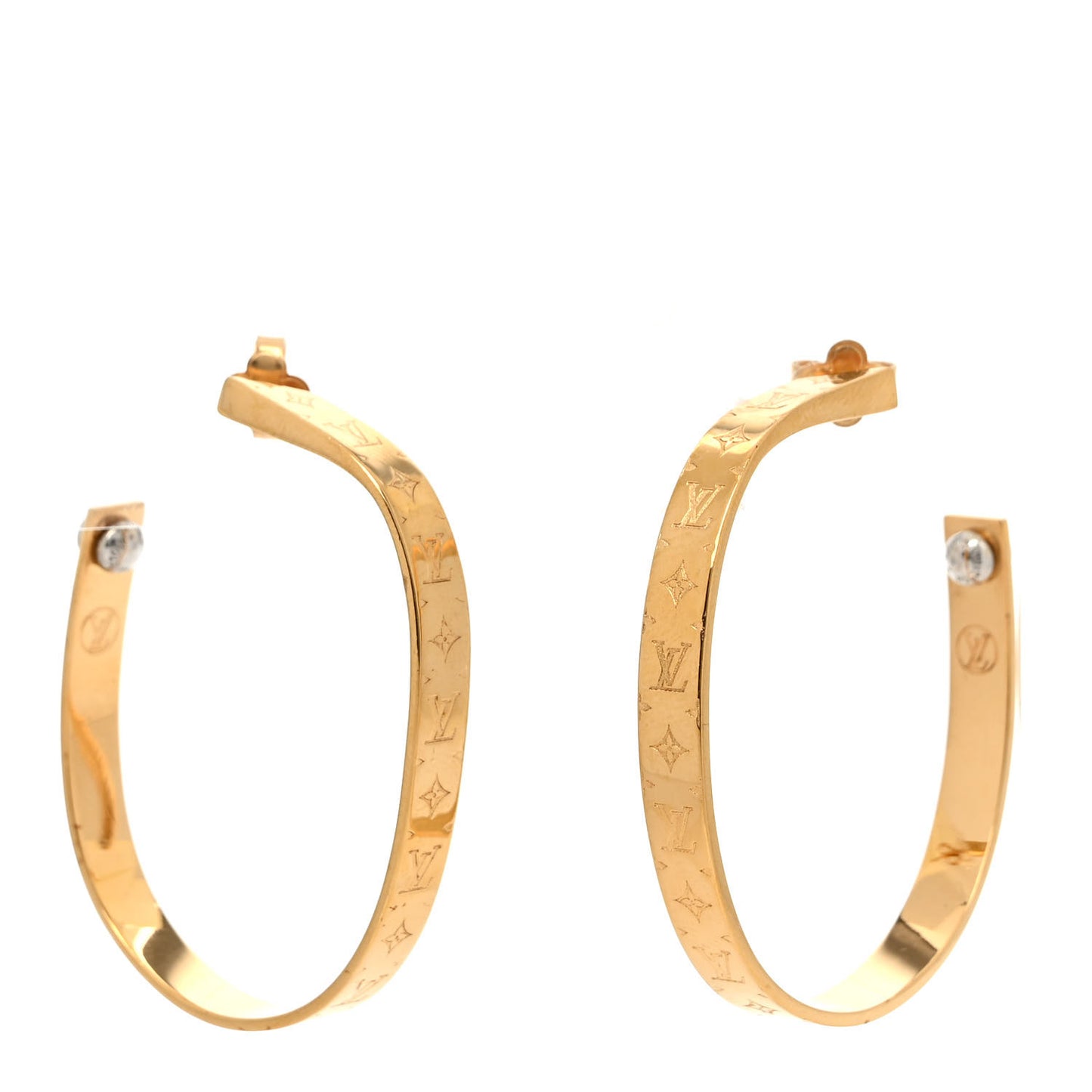 Nanogram Hoop Earrings Gold