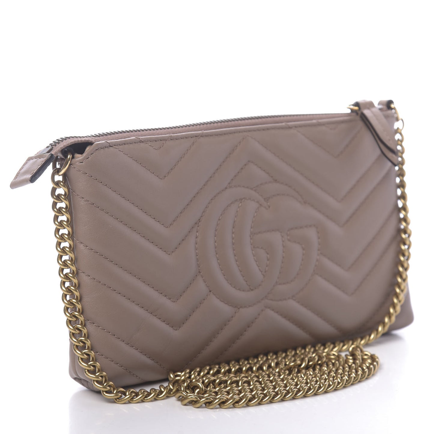 Calfskin Matelasse Mini GG Marmont Chain Bag Porcelain Rose