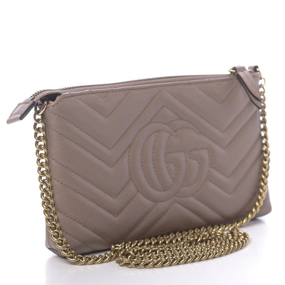 Gucci Calfskin Matelasse Mini GG Marmont Chain Bag Porcelain Rose 3 of 15