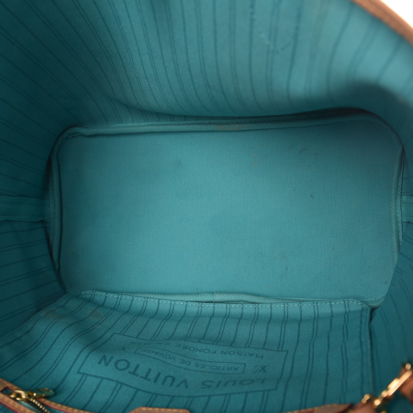 Monogram V Neverfull MM Turquoise