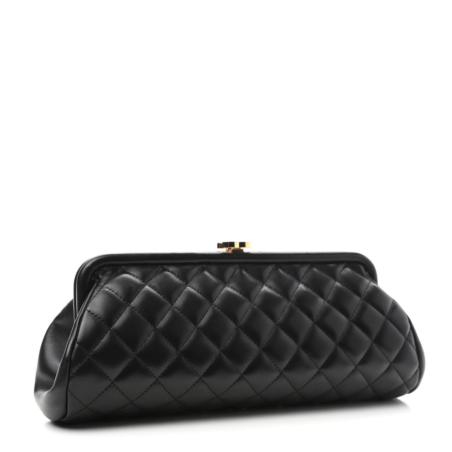 Lambskin Quilted Timeless Clutch Black