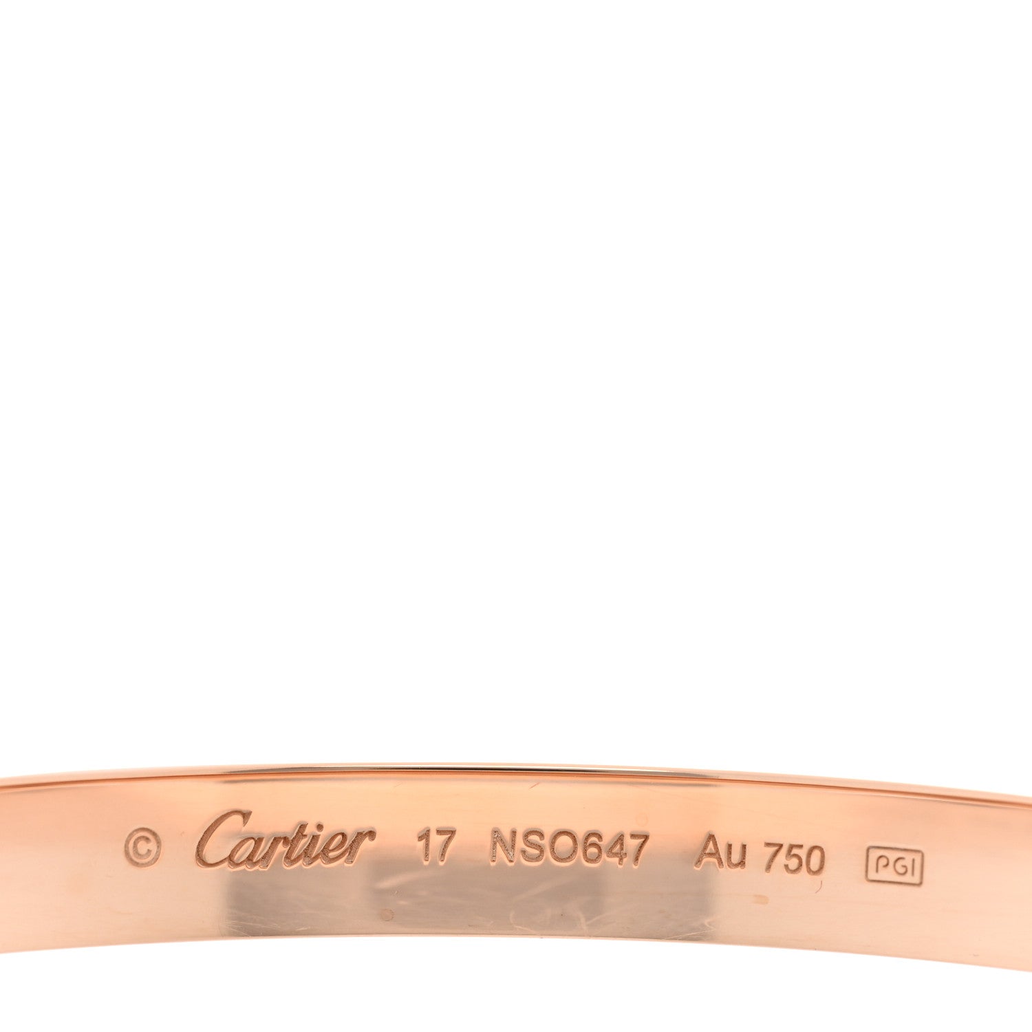 Cartier 18K Pink Gold LOVE Bracelet 17 3 of 7