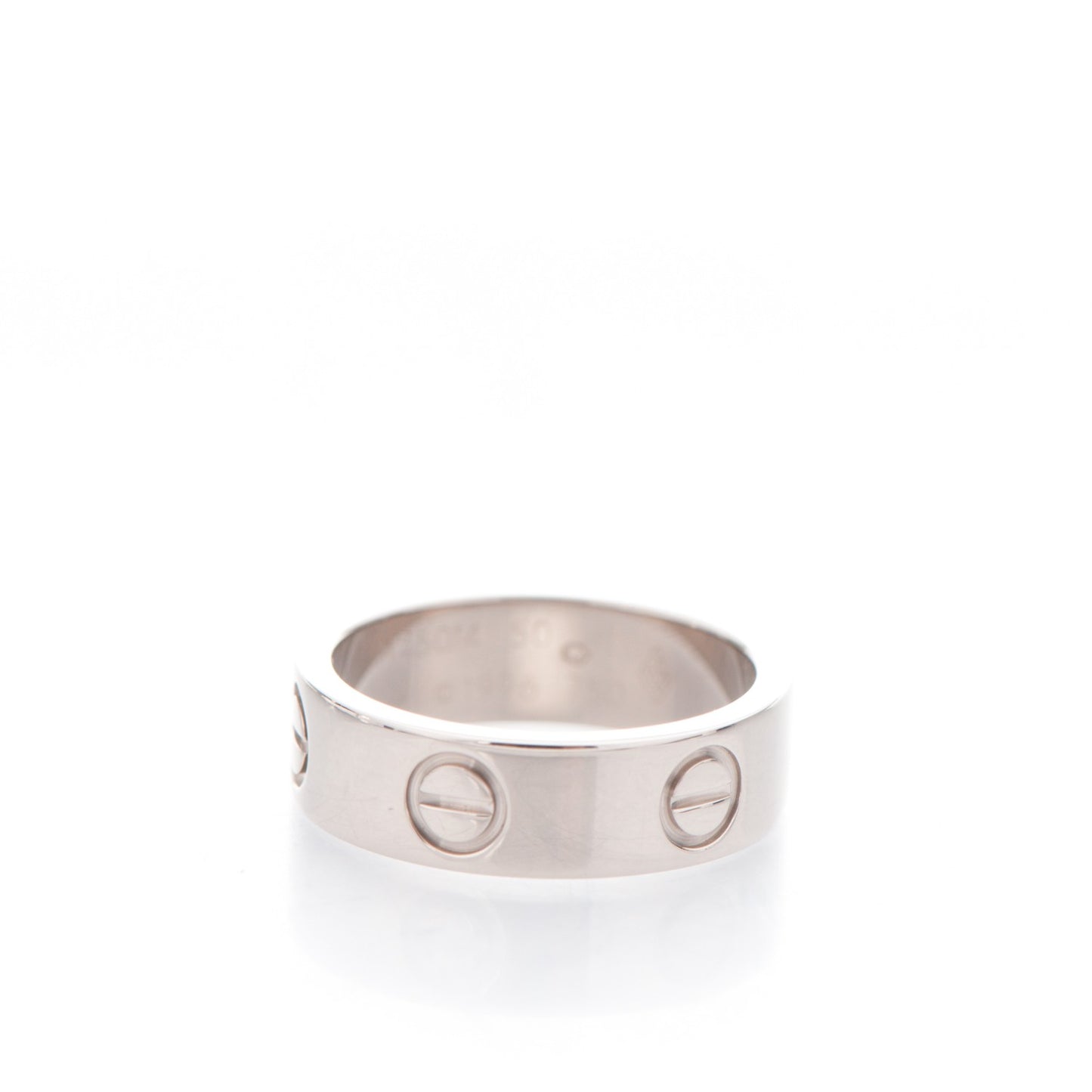 18K White Gold 5.5mm LOVE Ring 50 5.25