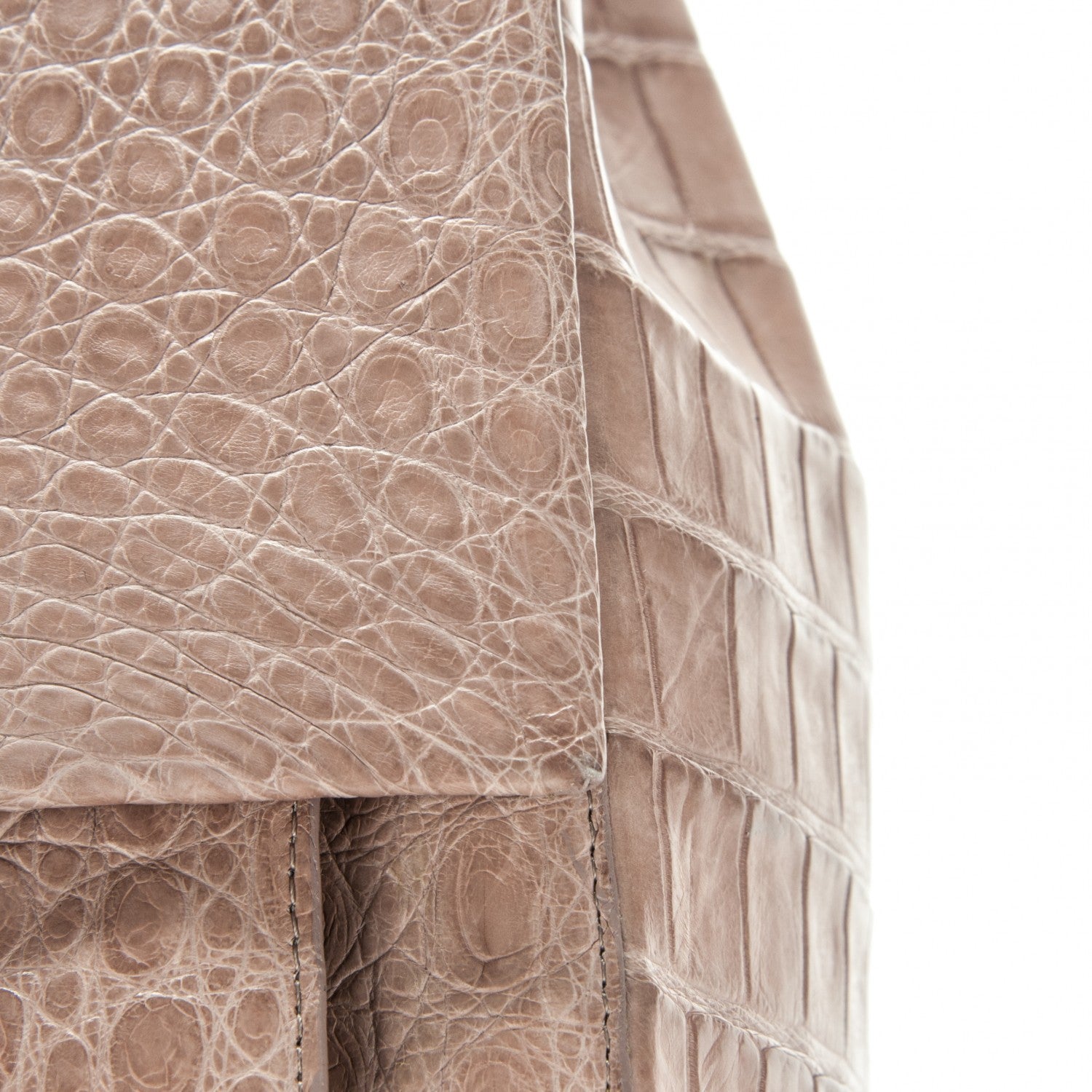 Nancy Gonzalez Crocodile Chain Flap Bag Nude Matte 8 of 11