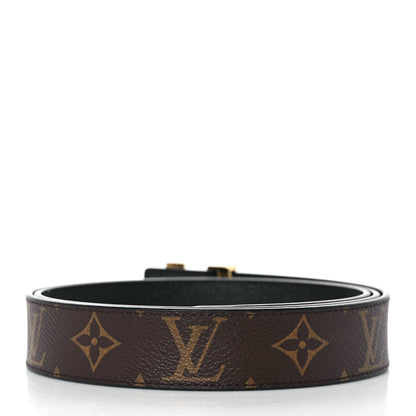 Louis Vuitton Calfskin Monogram 30mm LV Initiales Reversible Belt 95 38 Black 2 of 4