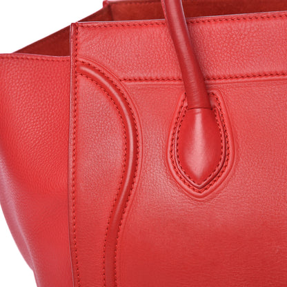 Celine Supple Calfskin Medium Phantom Luggage Vermillion 9 of 21