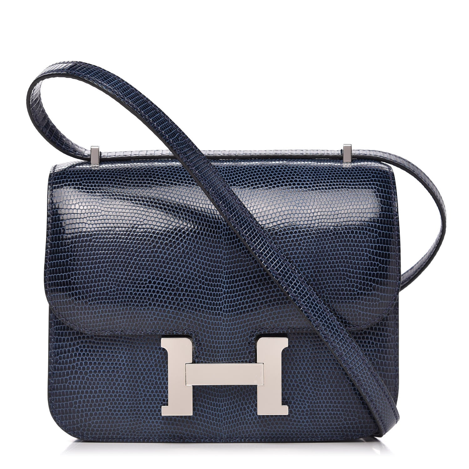 Hermes Lizard Constance 18 Bleu de Malte 1 of 12