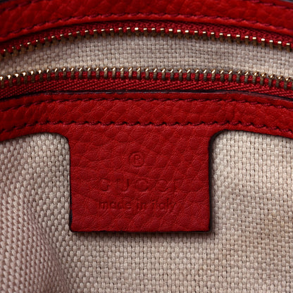 Gucci Pebbled Calfskin Medium Soho Chain Shoulder Bag Tabasco Red 6 of 11