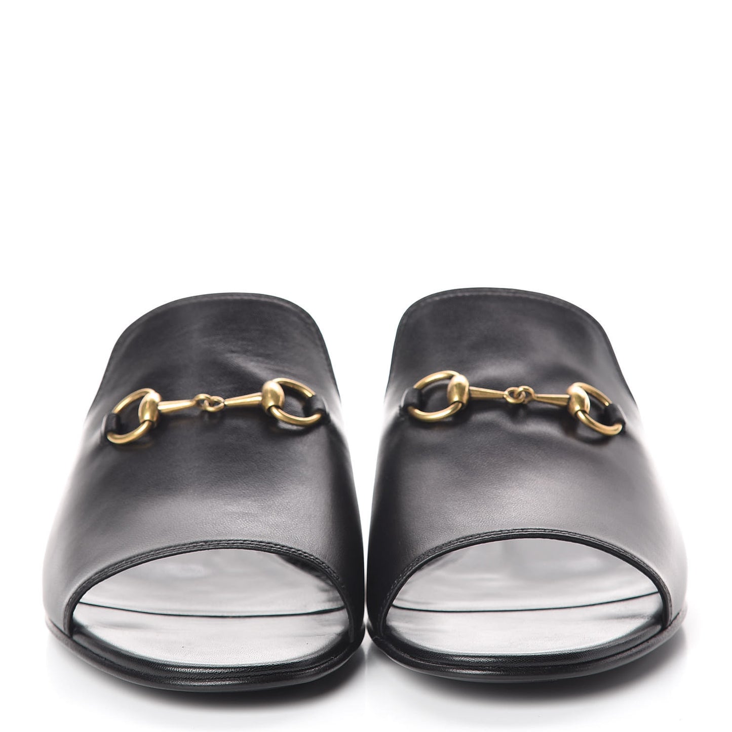 Malaga Kid Horsebit Slide Sandals 38 Black