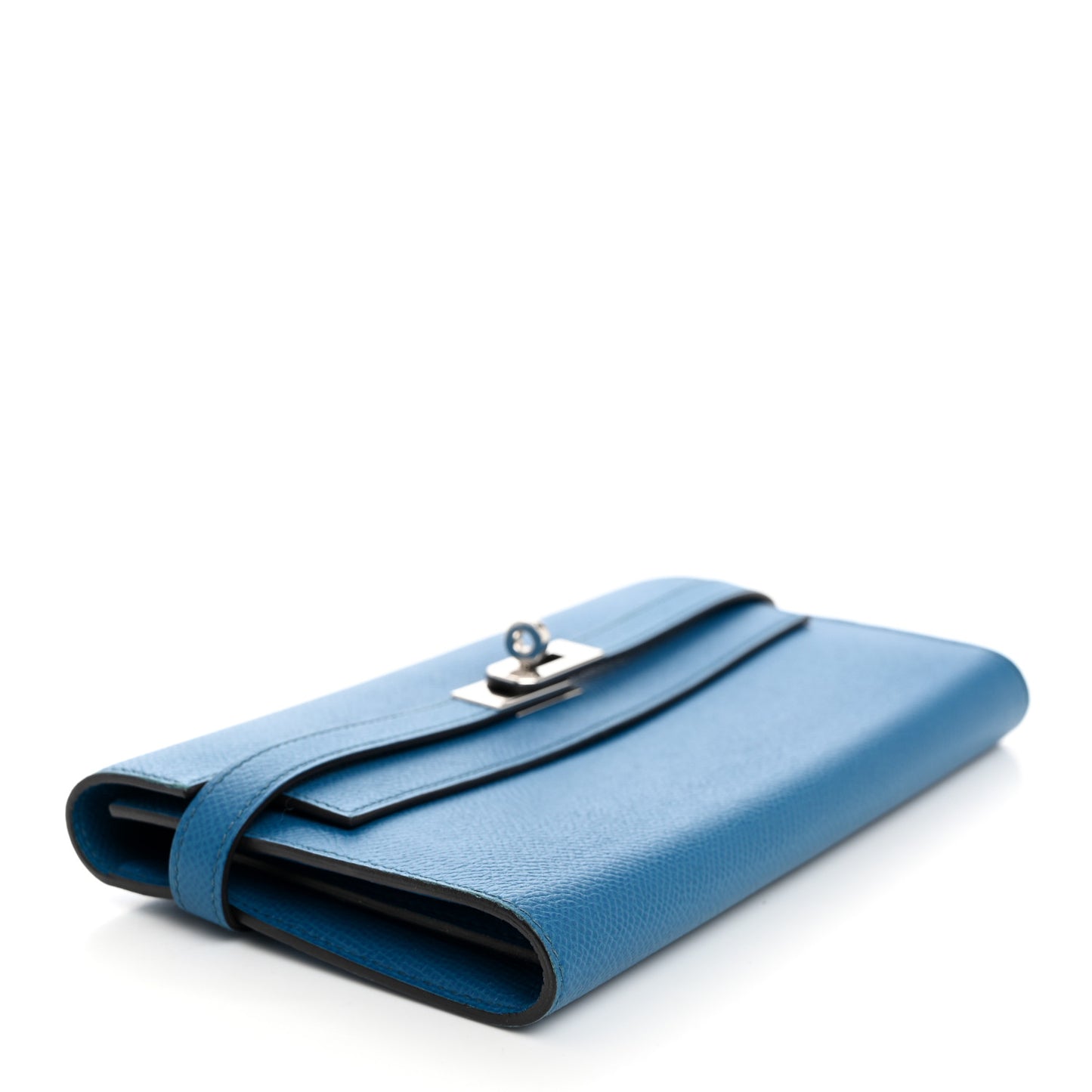 Epsom Kelly Longue Wallet Bleu Izmir