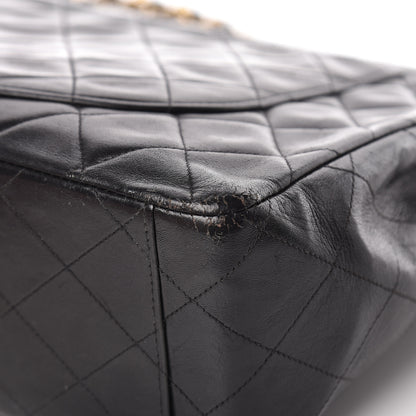 Chanel Lambskin Quilted XL Jumbo Single Flap Black 12 of 20