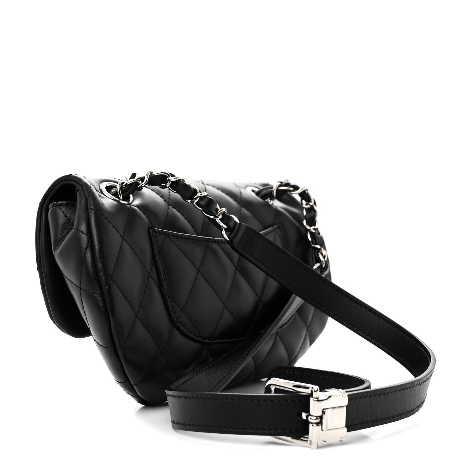Chanel Calfskin Quilted CC Uniform Flap Belt Bag Black 3 of 12