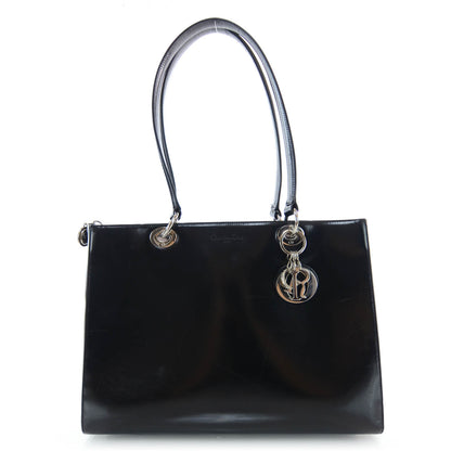Christian Dior CHRISTIAN DIOR Patent Lady Dior Shoulder Bag Black 1 of 10