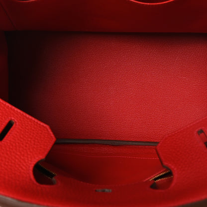 Hermes Togo BIRKIN 35 Rouge Casaque 5 of 10