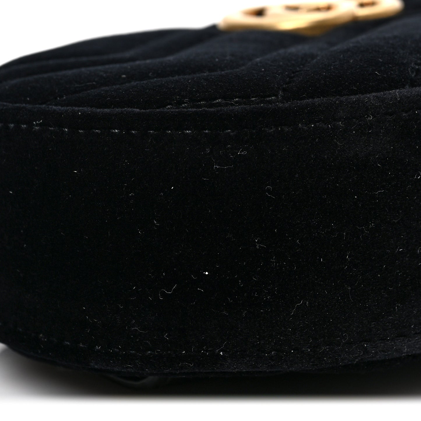 Velvet Matelasse GG Marmont Belt Bag 85 34 Black