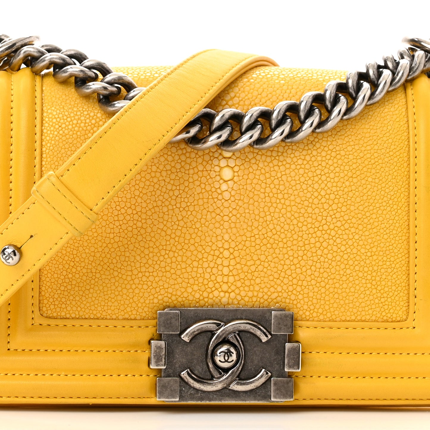 Galuchat Stingray Small Boy Flap Yellow