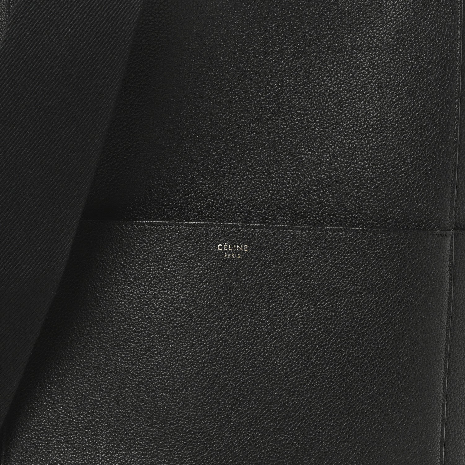 Celine Soft Grained Calfskin Sangle Bucket Bag Black 6 of 9