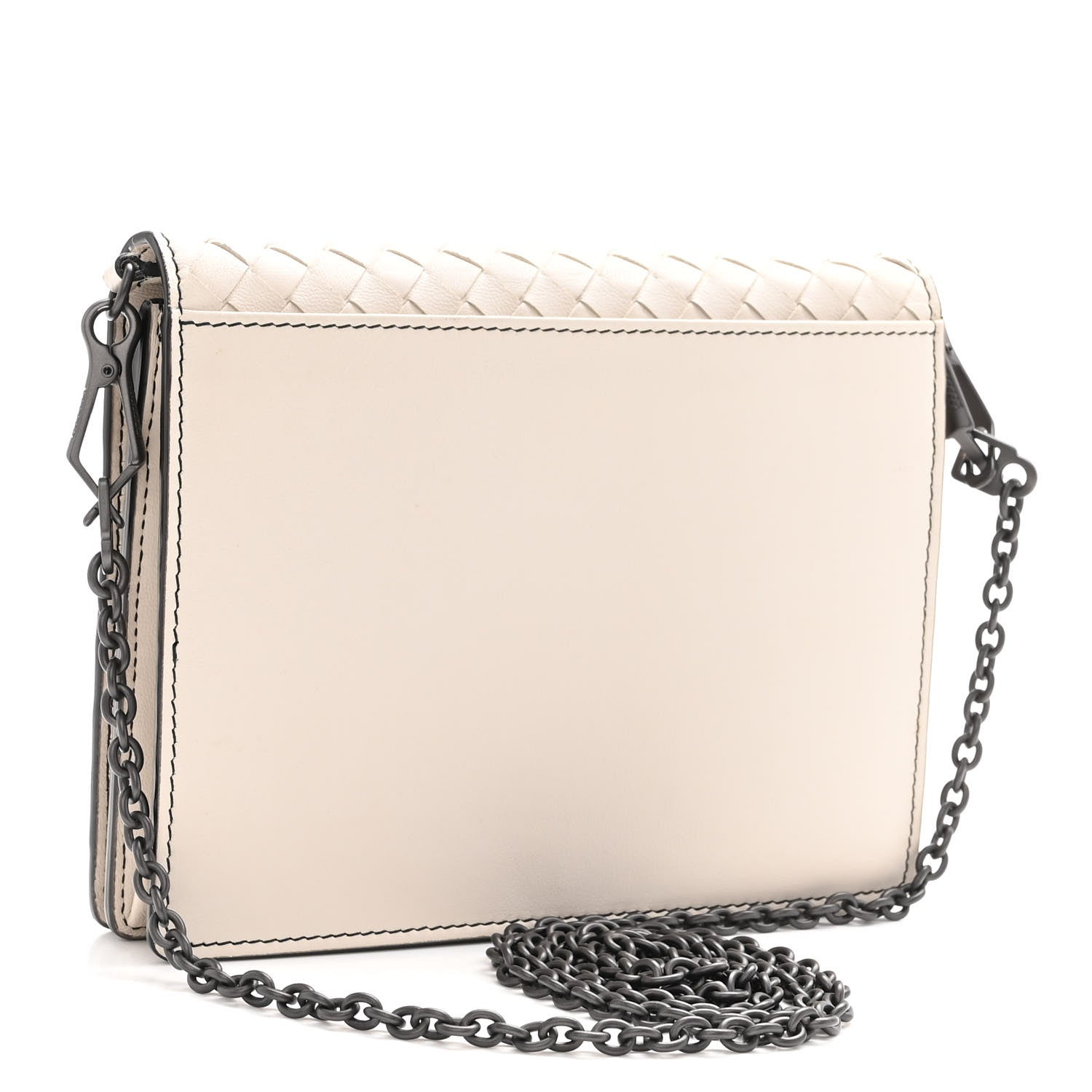 Bottega Veneta Nappa Intrecciato Chain Wallet Mist Abstract 3 of 11